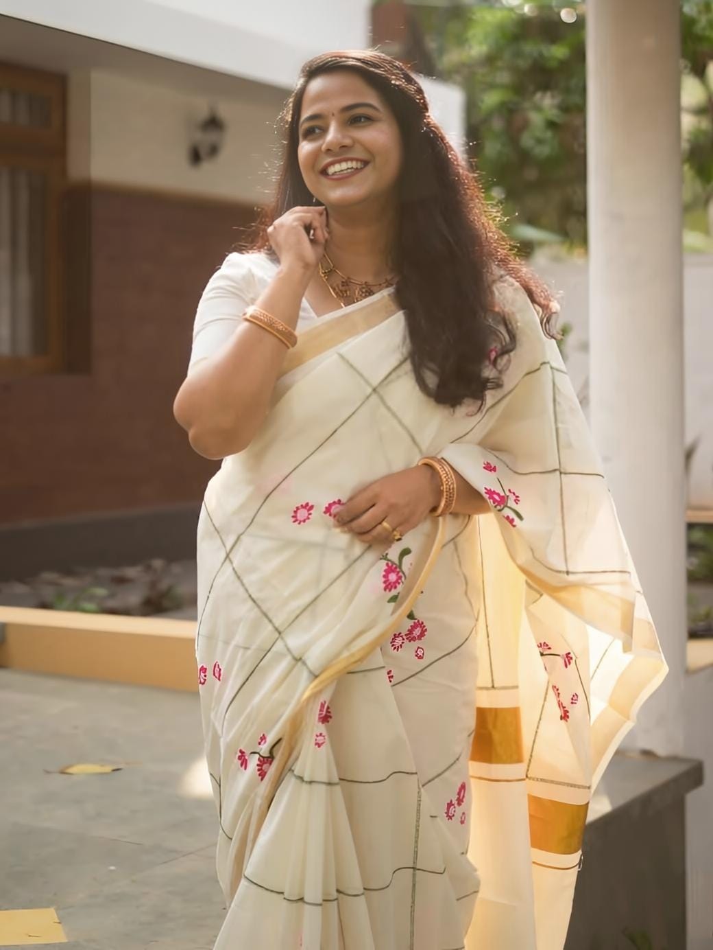 Designer Linen Saree