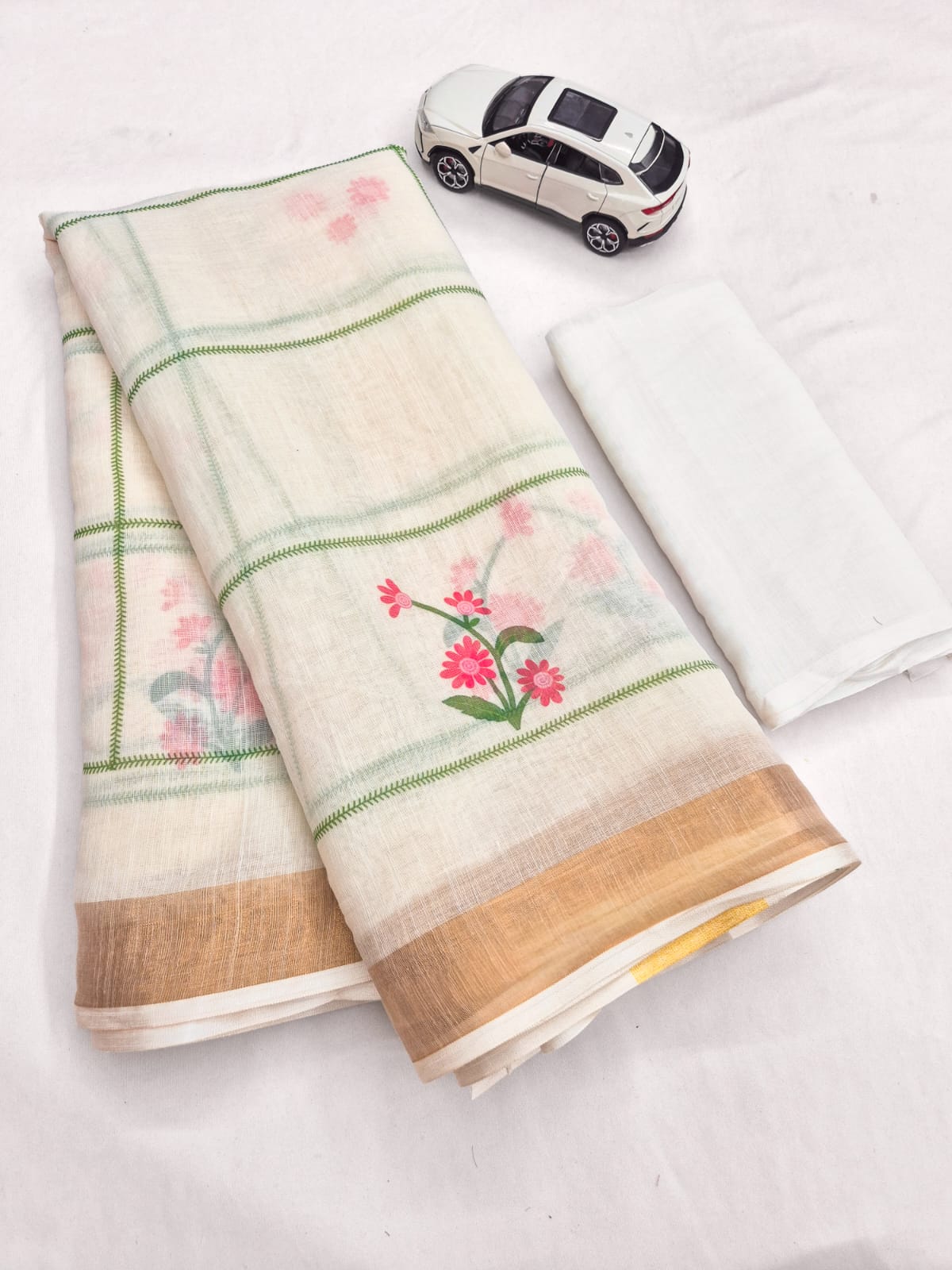 Designer Linen Saree