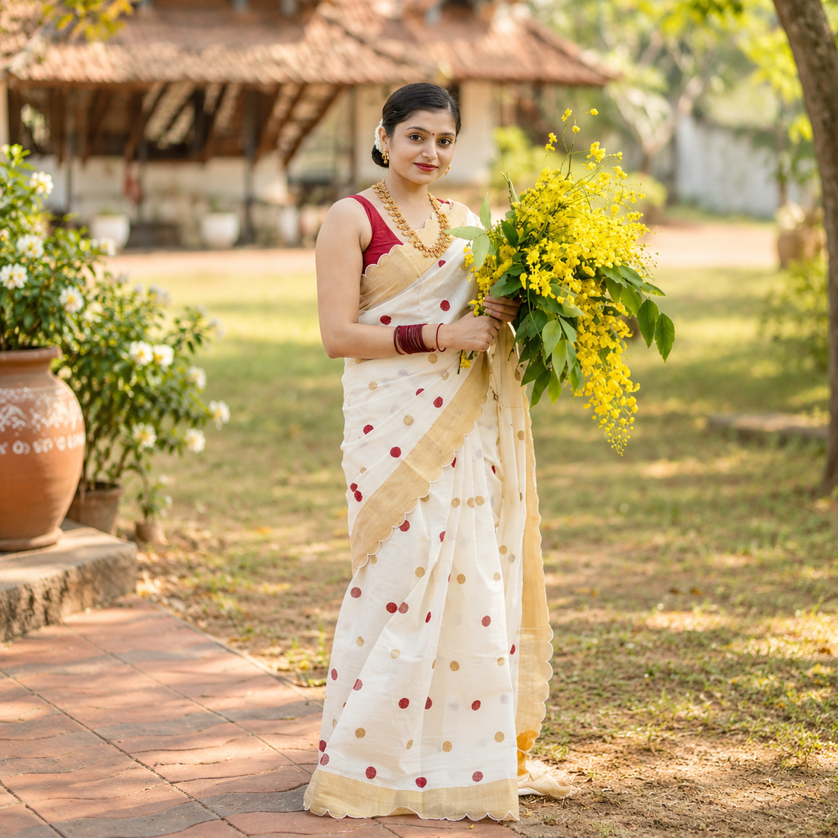 Elegant White Digital Print Saree